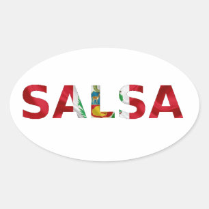Sticker Ovale Adesivo salsa Perú