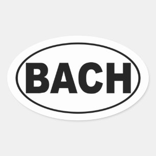 Sticker Ovale Adhésif pour pare-chocs de Bach