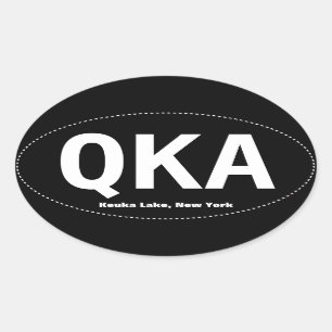 Sticker Ovale Adhésif pour pare-chocs d'ovale de lac de QKA