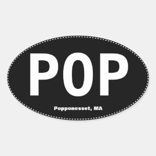 Sticker Ovale Adhésif pour pare-chocs d'ovale de POP Popponesse