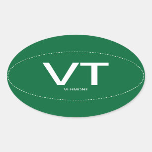 Sticker Ovale Adhésif pour pare-chocs d'ovale du Vermont