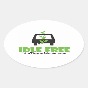 Sticker Ovale Adhésif pour pare-chocs libre oisif