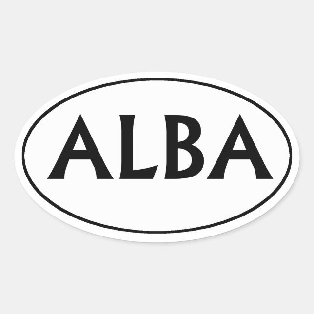 Sticker Ovale Adhésif pour pare-chocs ovale alba de l'Ecosse (Devant)