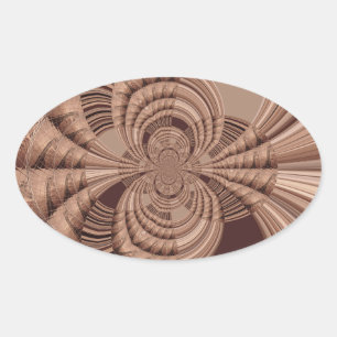 Sticker Ovale African Hakuna Matata Fractal Art Print/Graphic
