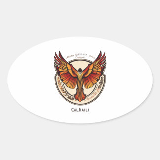 Sticker Ovale aigle royal de calailib