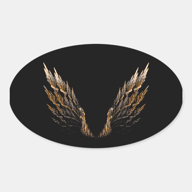 Sticker Ovale Ailes ouvertes (Devant)