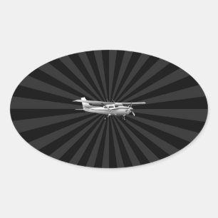 Sticker Ovale Aircraft Classic