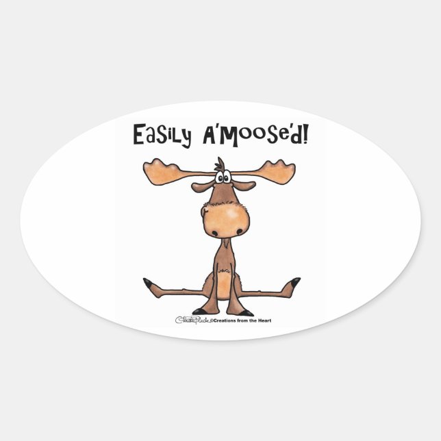 Sticker Ovale Aisément A'moose (Devant)