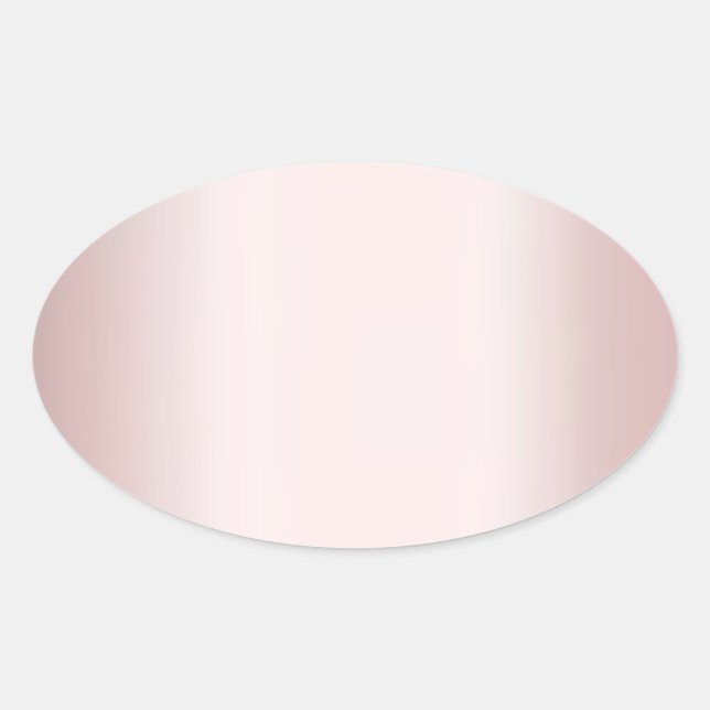 Sticker Ovale Ajouter votre Modèle Rose élégant Gold Blank  (Devant)