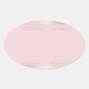 Sticker Ovale Ajoutez Votre Texte Modèle Vierge Moderne Rose Gol