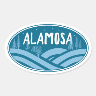 Sticker Ovale Alamosa Colorado Extérieur