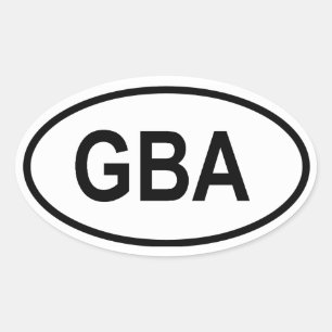 Sticker Ovale Alderney "GBA"