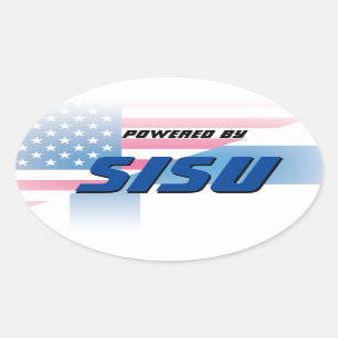 Sticker Ovale Alimenté Par Sisu