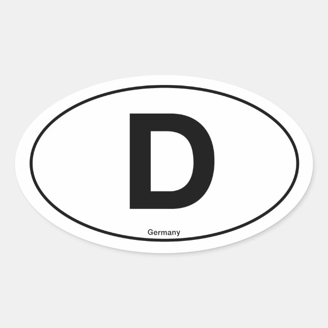 Sticker Ovale Allemagne Oval (Devant)