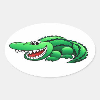 Sticker Ovale Alligator