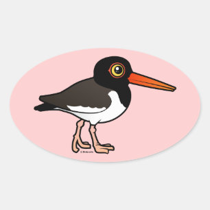 Sticker Ovale American Oystercatcher