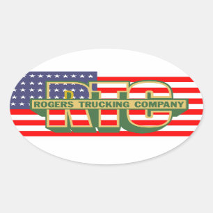 Sticker Ovale American Pride Rogers Trucking Company