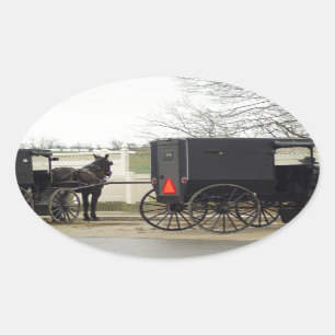 Sticker Ovale Amish avec des erreurs "parking "