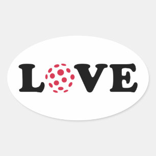 Sticker Ovale Amour de Floorball