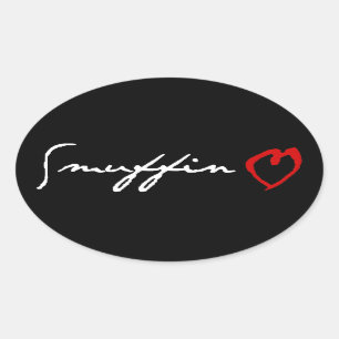 Sticker Ovale Amour de Smuffin