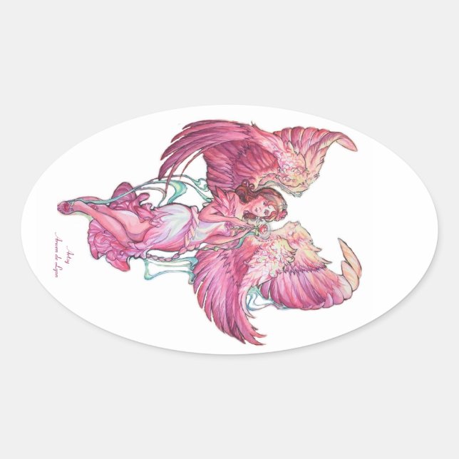 Sticker Ovale Anael 2 (Devant)