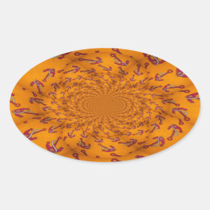 Sticker Ovale Ancre Kaleidoscope