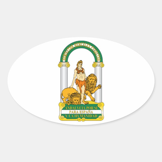Sticker Ovale Andalousie (Espagne) Armoiries (Devant)