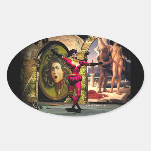 Sticker Ovale ANDROID BALLET, Science-fiction
