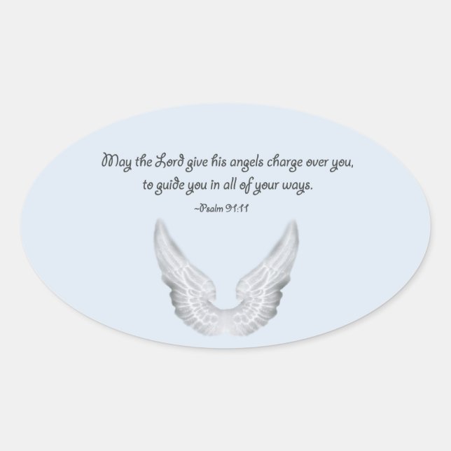 Sticker Ovale ange gardien (Devant)