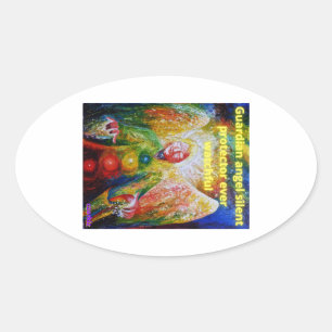 Sticker Ovale Ange gardien
