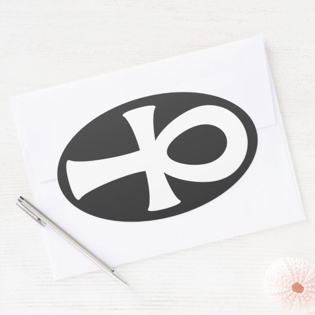 Sticker Ovale Ankh (Enveloppe)