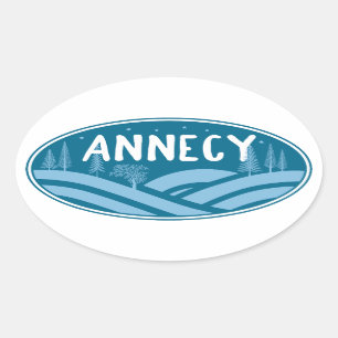 Sticker Ovale Annecy France Extérieur