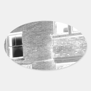 Sticker Ovale Appartement abandonné à louer - négatif