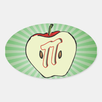 Sticker Ovale Apple Pi (secteur)