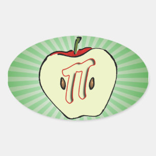 Sticker Ovale Apple pi (tarte)