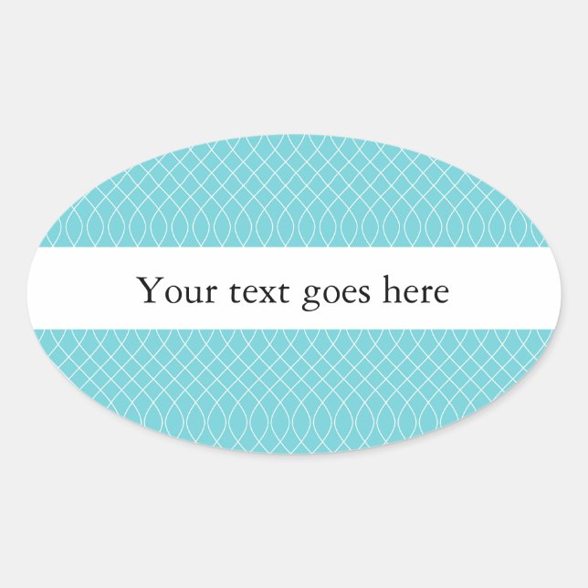 Sticker Ovale Aqua Spiral (Devant)