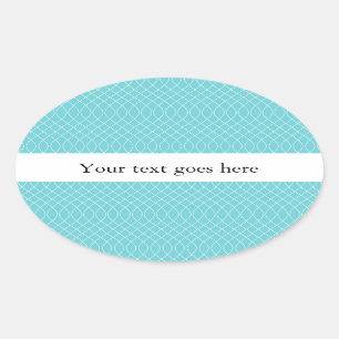 Sticker Ovale Aqua Spiral
