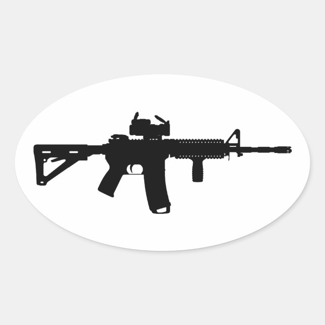 Sticker Ovale ar15 (Devant)