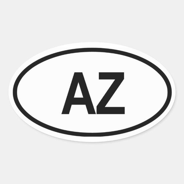 Sticker Ovale Arizona "AZ" (Devant)