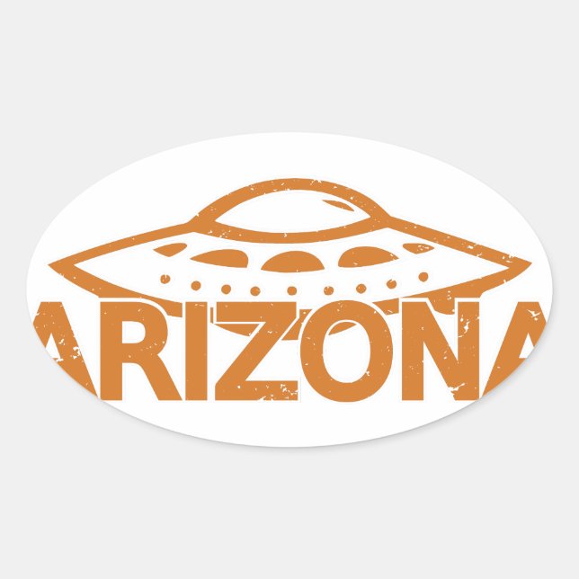 Sticker Ovale Arizona UFO (Devant)