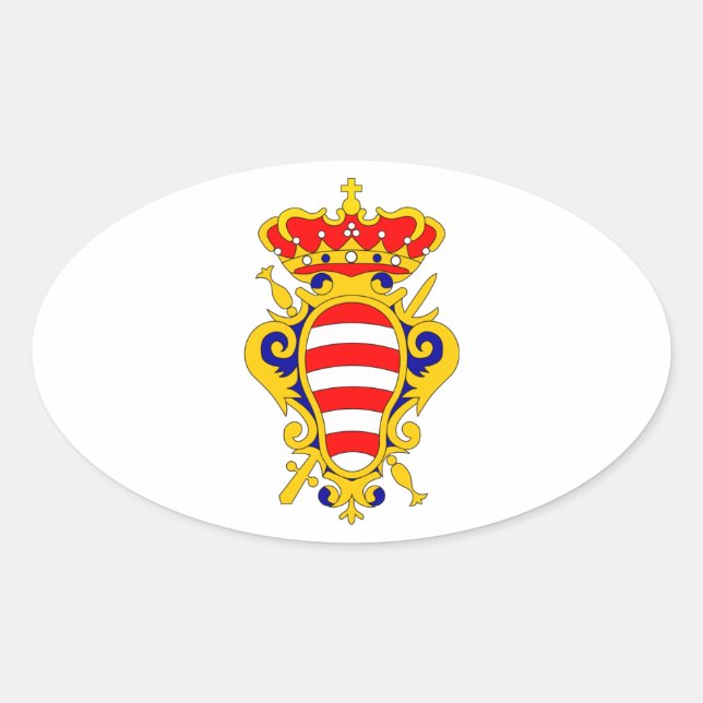 Sticker Ovale Armoiries de Dubrovnik - Croatie (Devant)