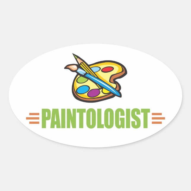 Sticker Ovale Artiste drôle (Devant)