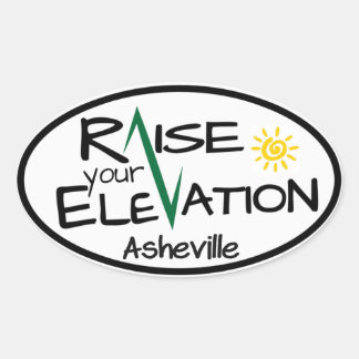 Sticker Ovale Asheville - Augmentez votre élévation - Autocollan