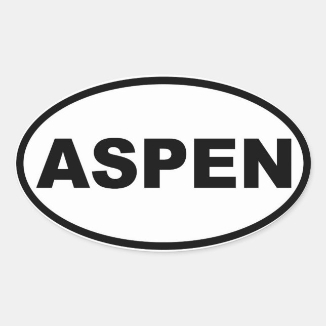 Sticker Ovale Aspen (Devant)