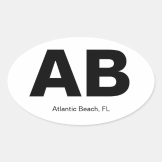 Sticker Ovale Atlantic Beach, FL