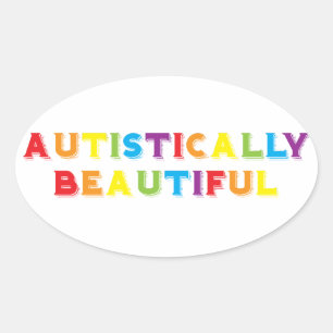 Sticker Ovale Autistement Belle