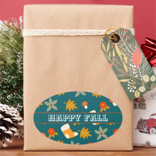 Sticker Ovale Automne (vacances)