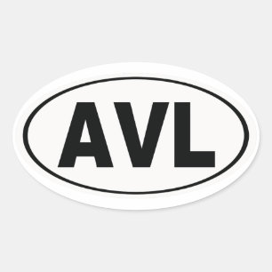 Sticker Ovale AVL Asheville la Caroline du Nord