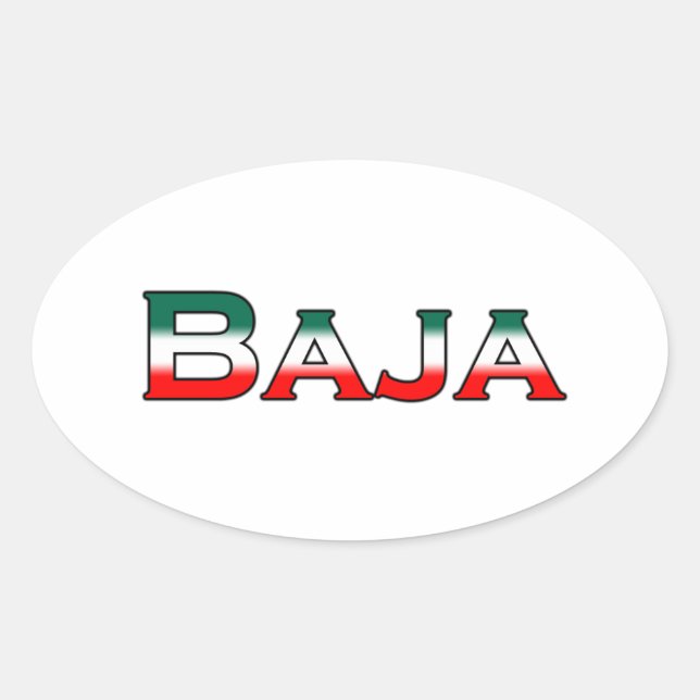 Sticker Ovale Baja Mexico (logo textuel) (Devant)