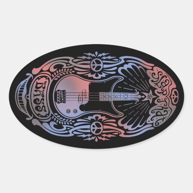 Sticker Ovale Balayer cette basse (Devant)